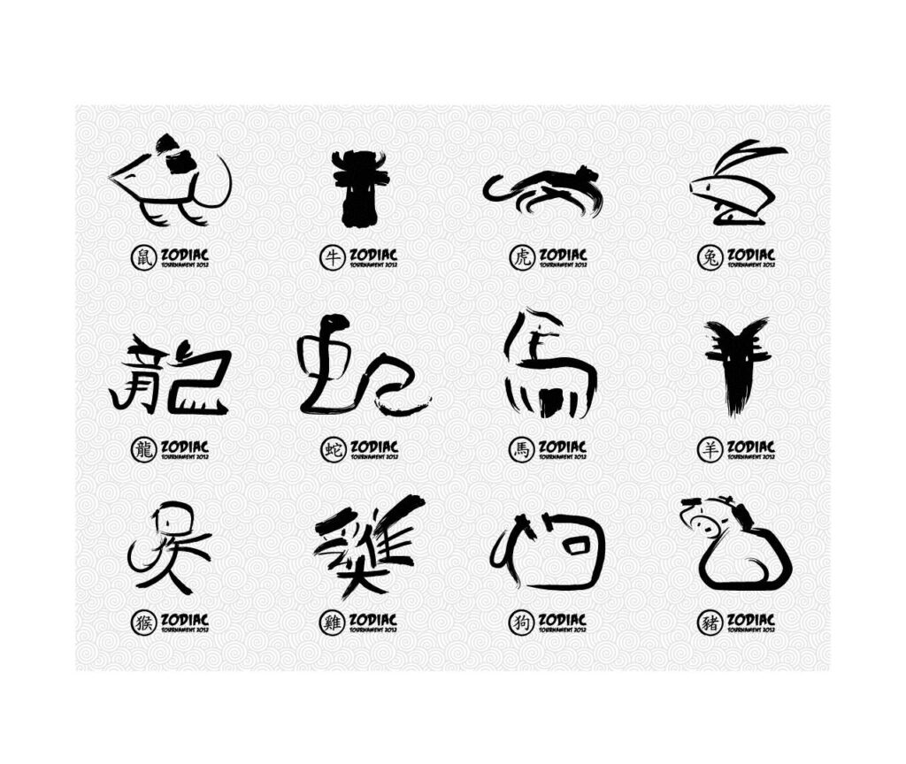12 Eastern Zodiac designs